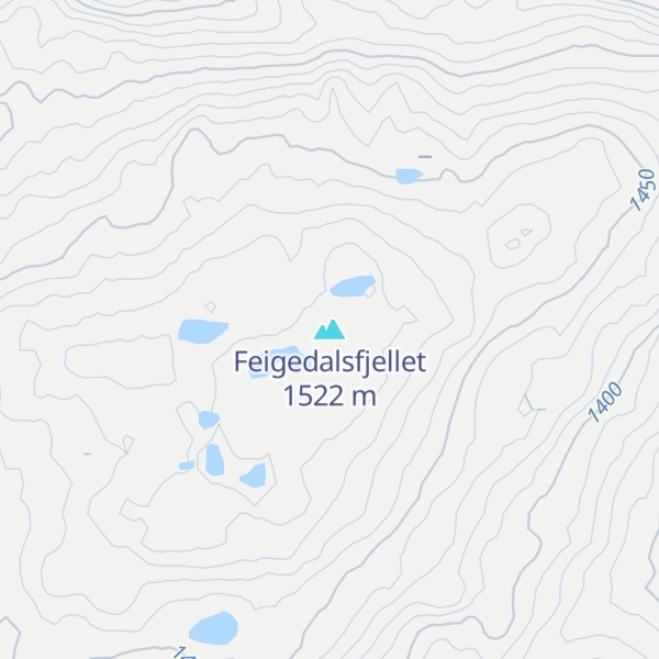 Map of Feigedalsfjellet