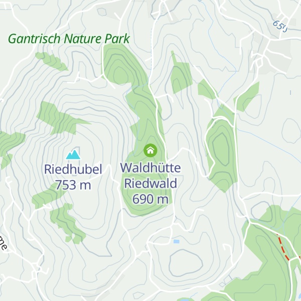 Map of Waldhütte Riedwald