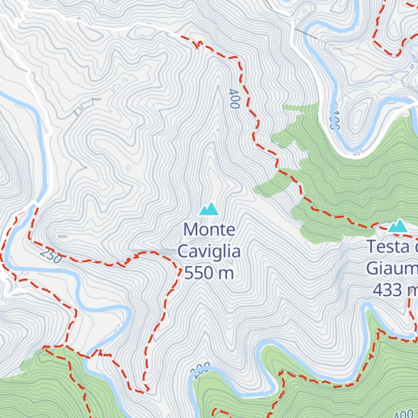 Map of Monte Caviglia