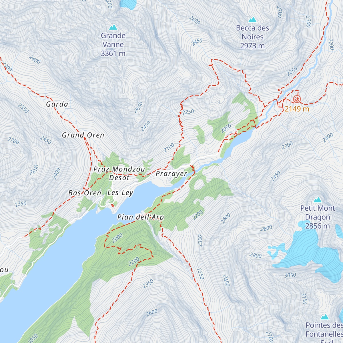 Rifugio Prarayer map