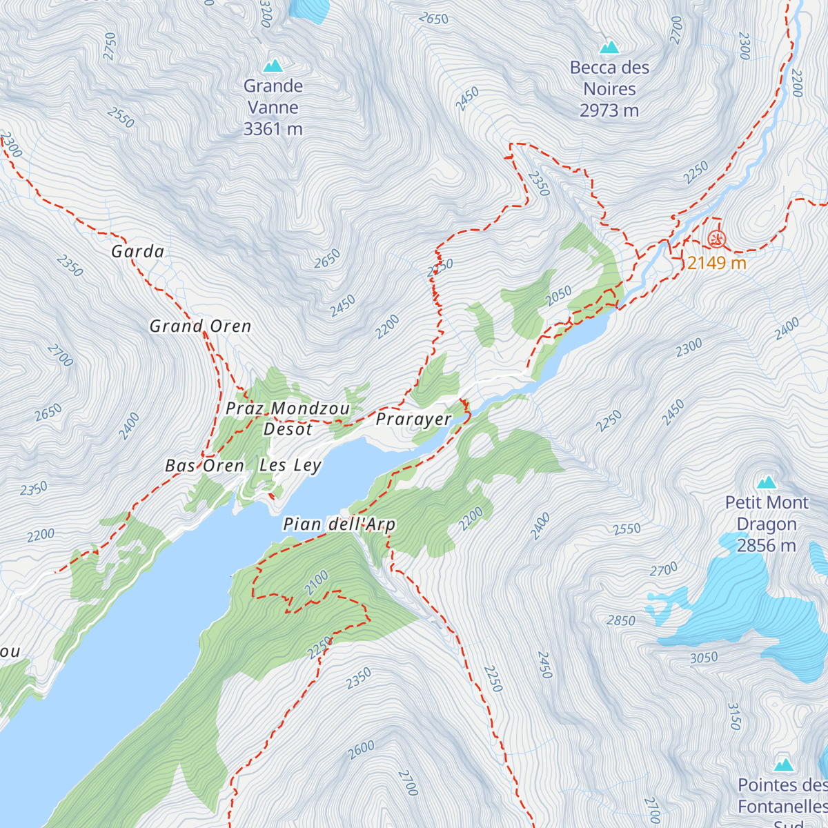 Rifugio Prarayer map