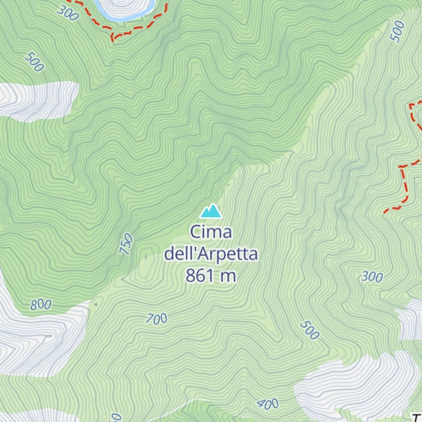 Map of Cima dell'Arpetta