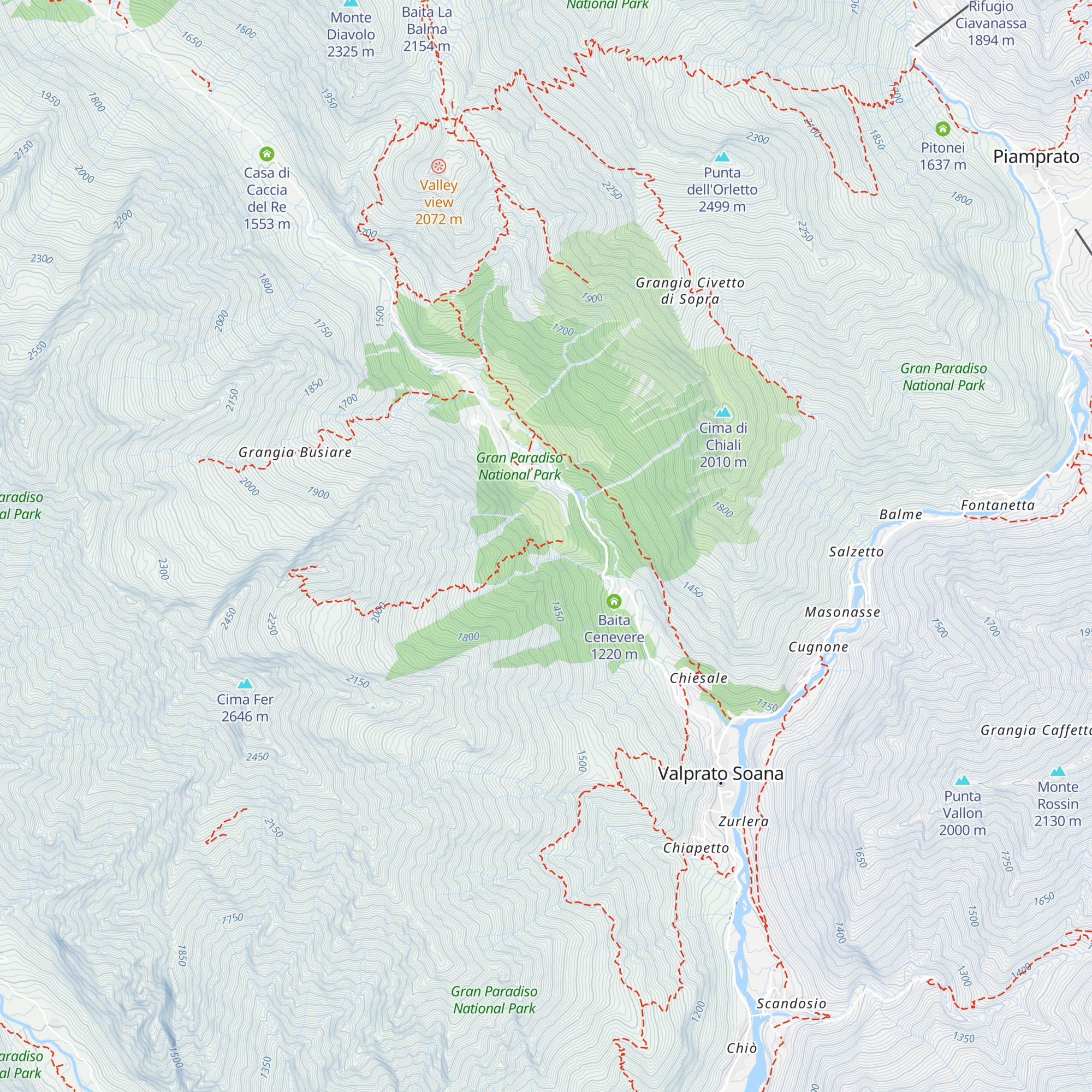 Baita diroccata map