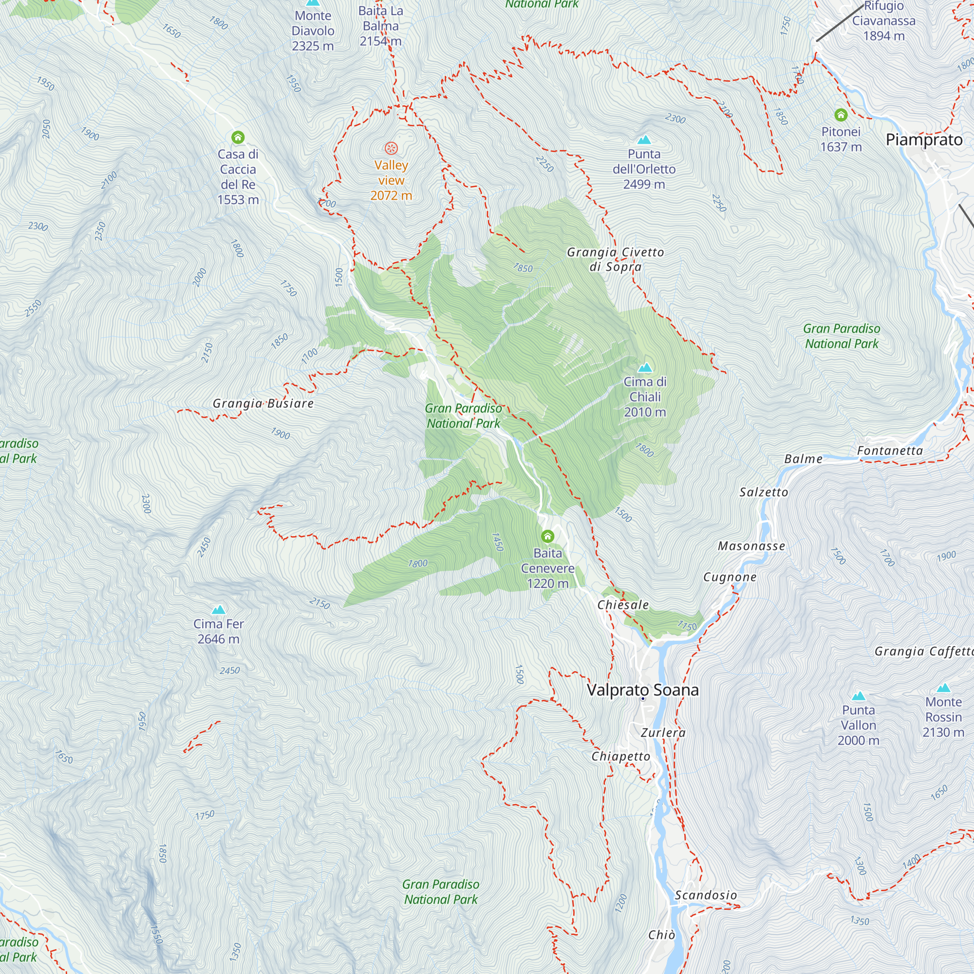 Baita diroccata map