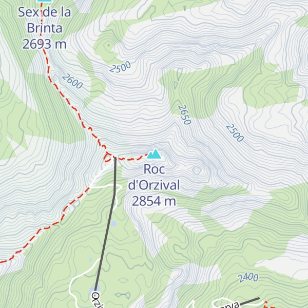 Map of Roc d'Orzival