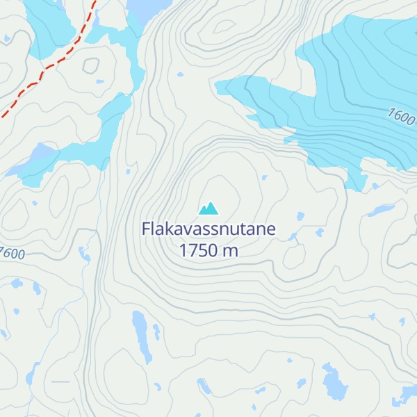 Map of Flakavassnutane