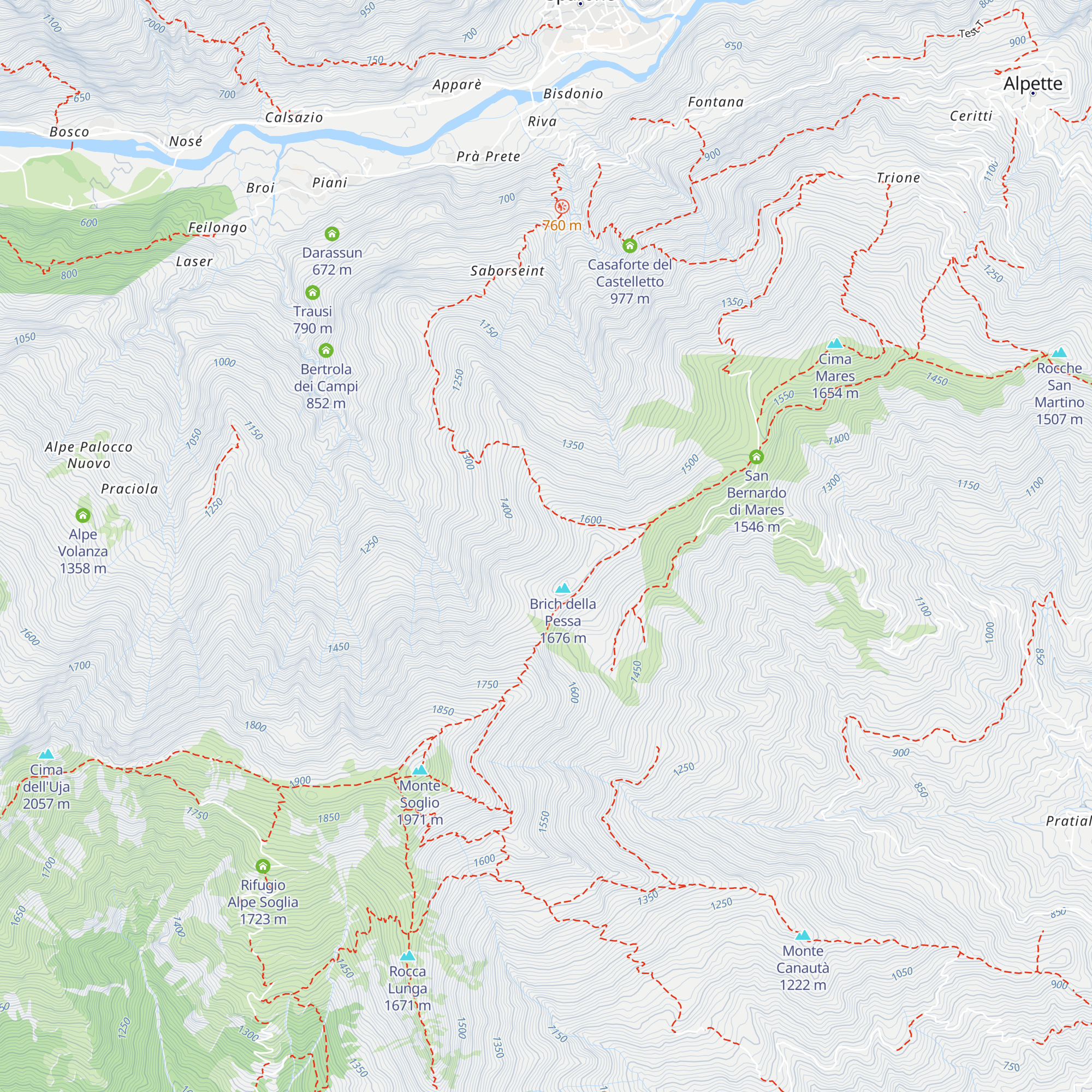 Alpe Pulassera map