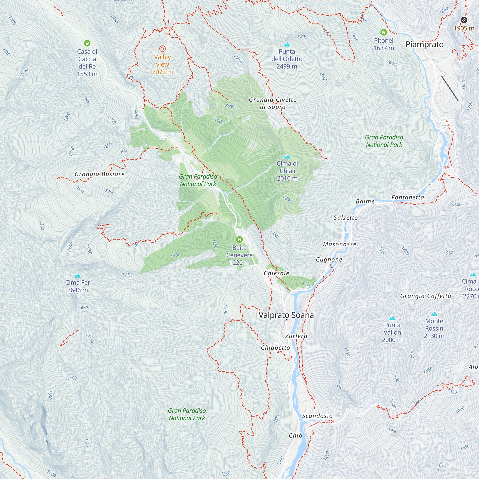 Baita Cenevere map