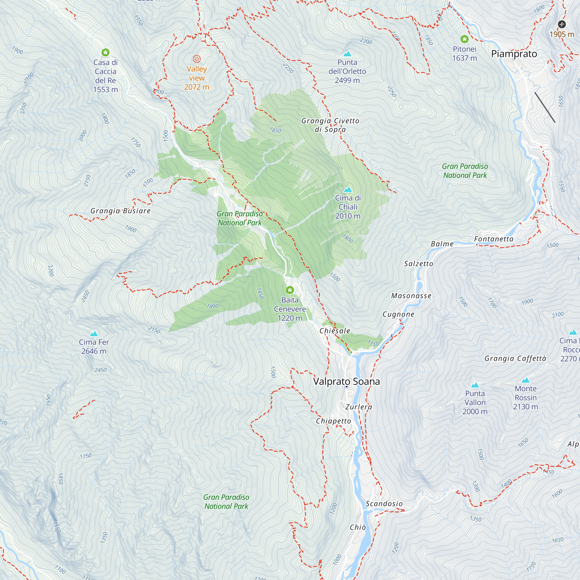 Baita Cenevere map