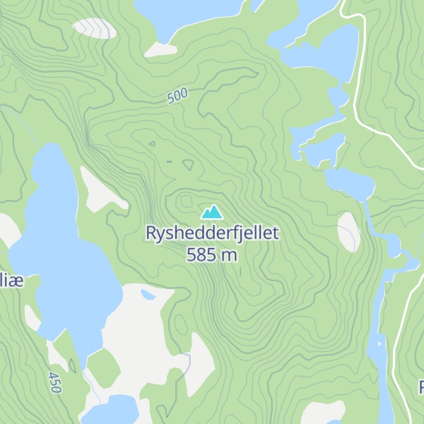 Map of Ryshedderfjellet