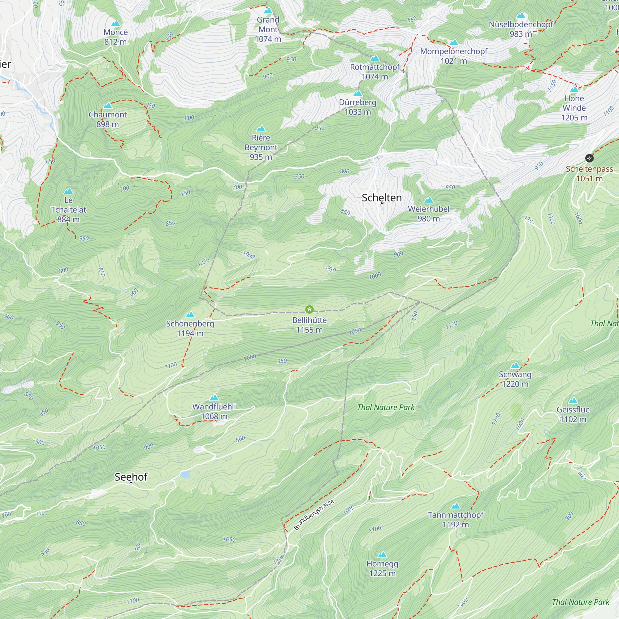 Bellihütte map