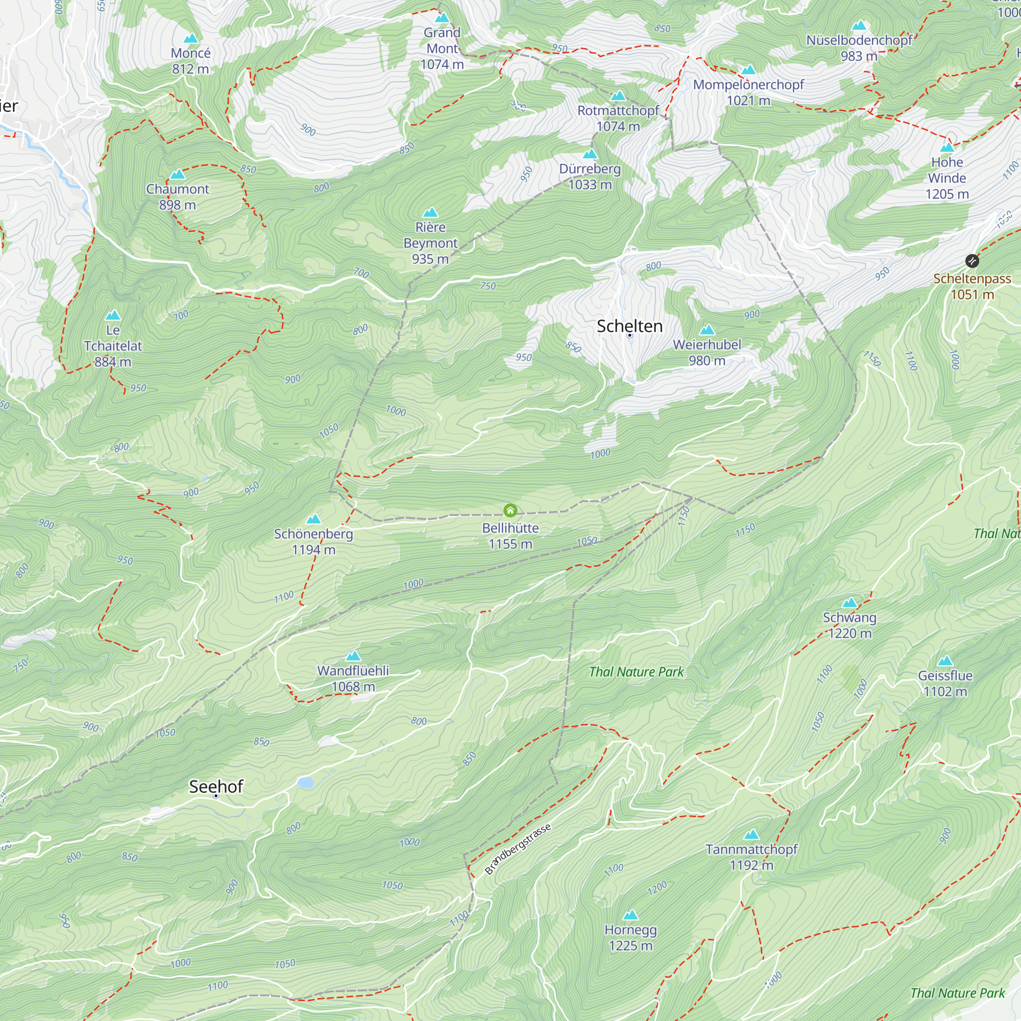 Bellihütte map