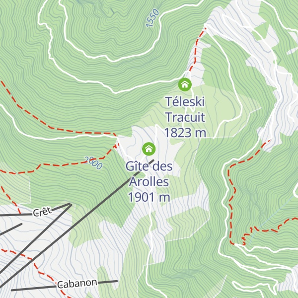 Map of Gîte des Arolles