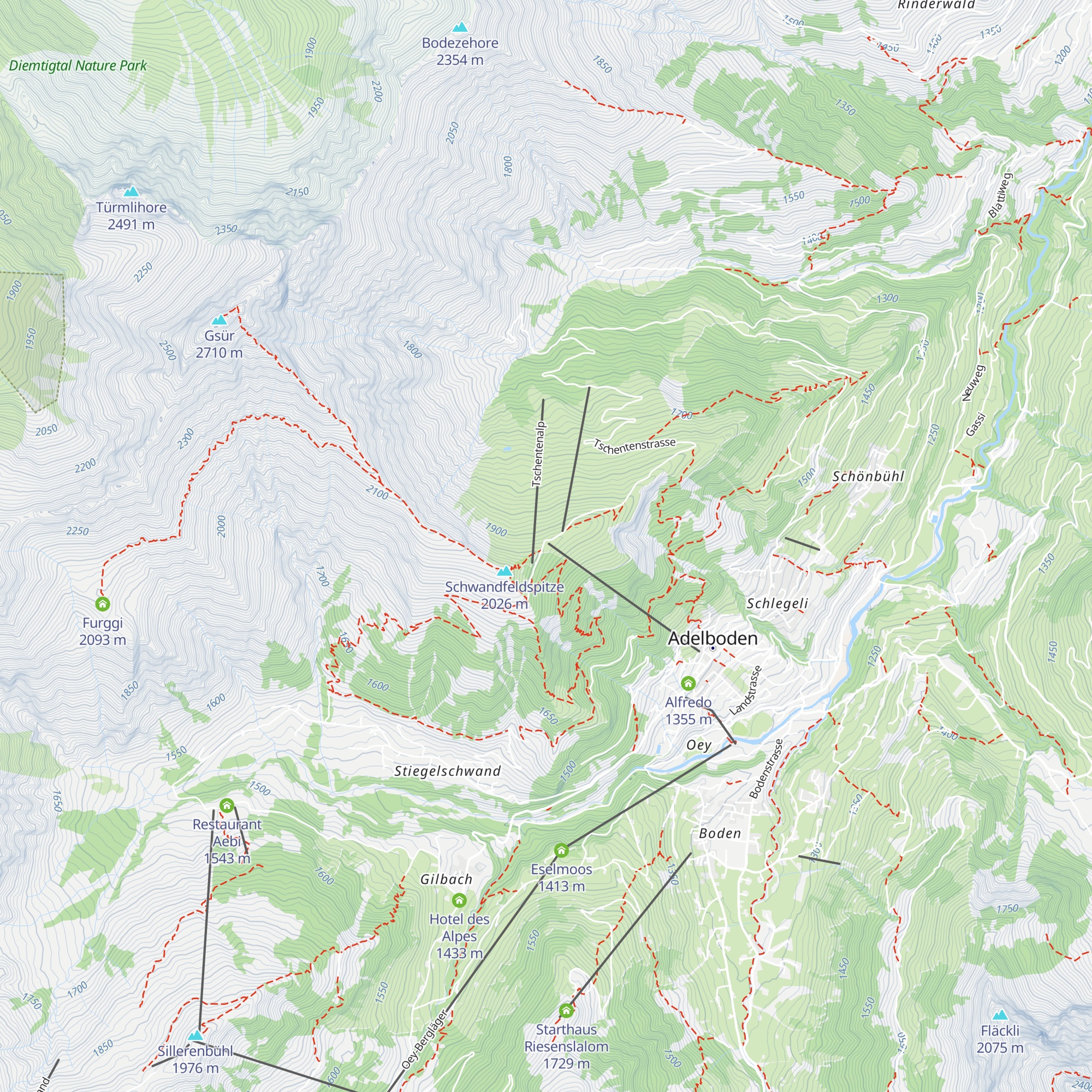 Berghaus Tschentenalp map