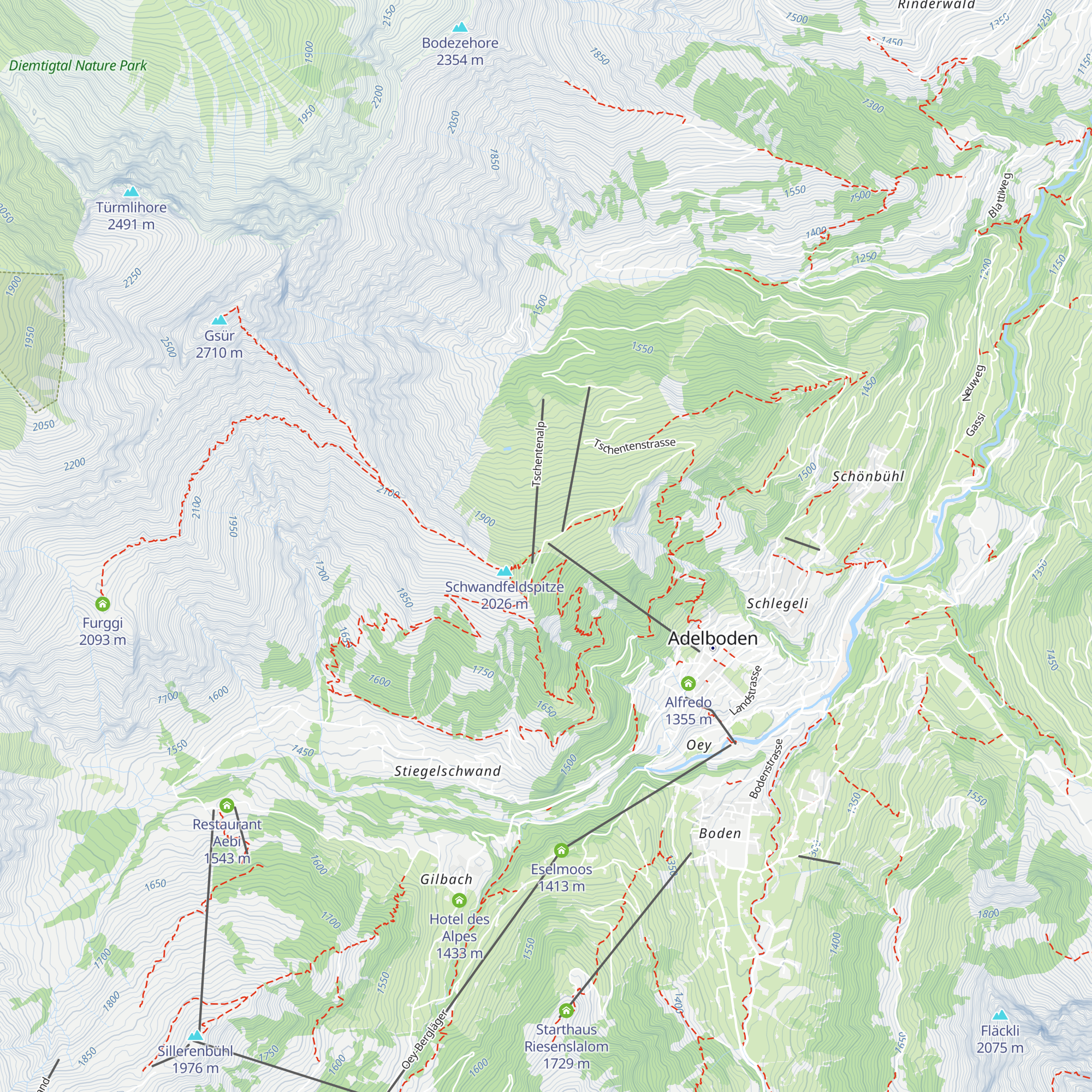 Berghaus Tschentenalp map