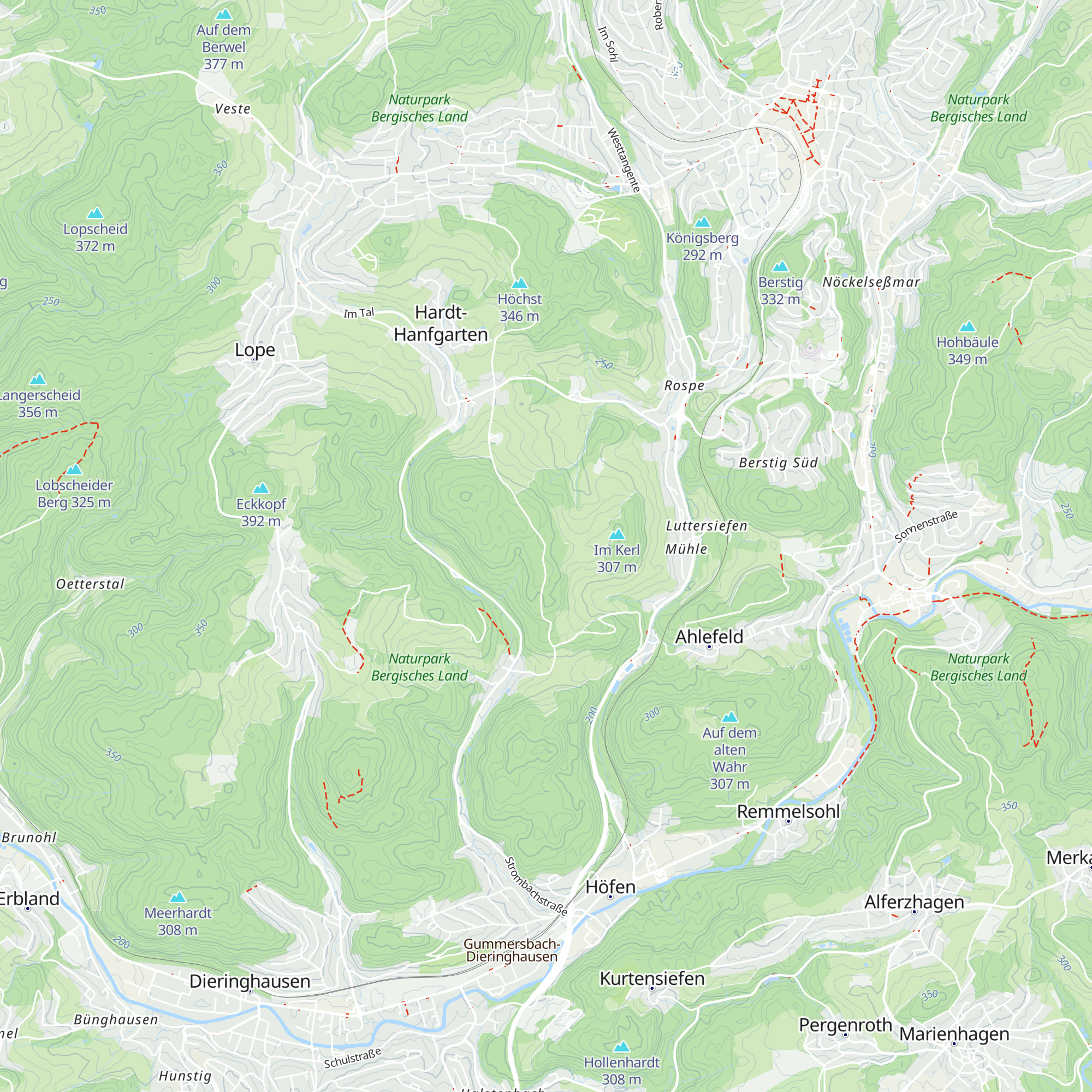 Schutzhütte "Rospe Mühle Liefenroth" map