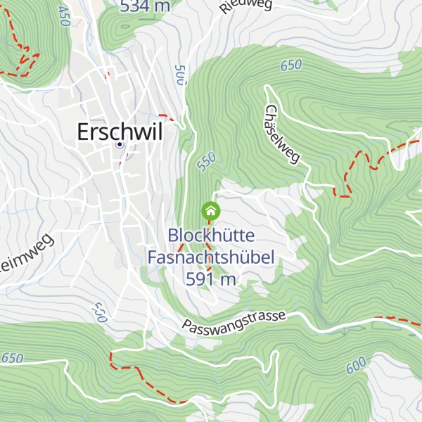 Map of Blockhütte Fasnachtshübel