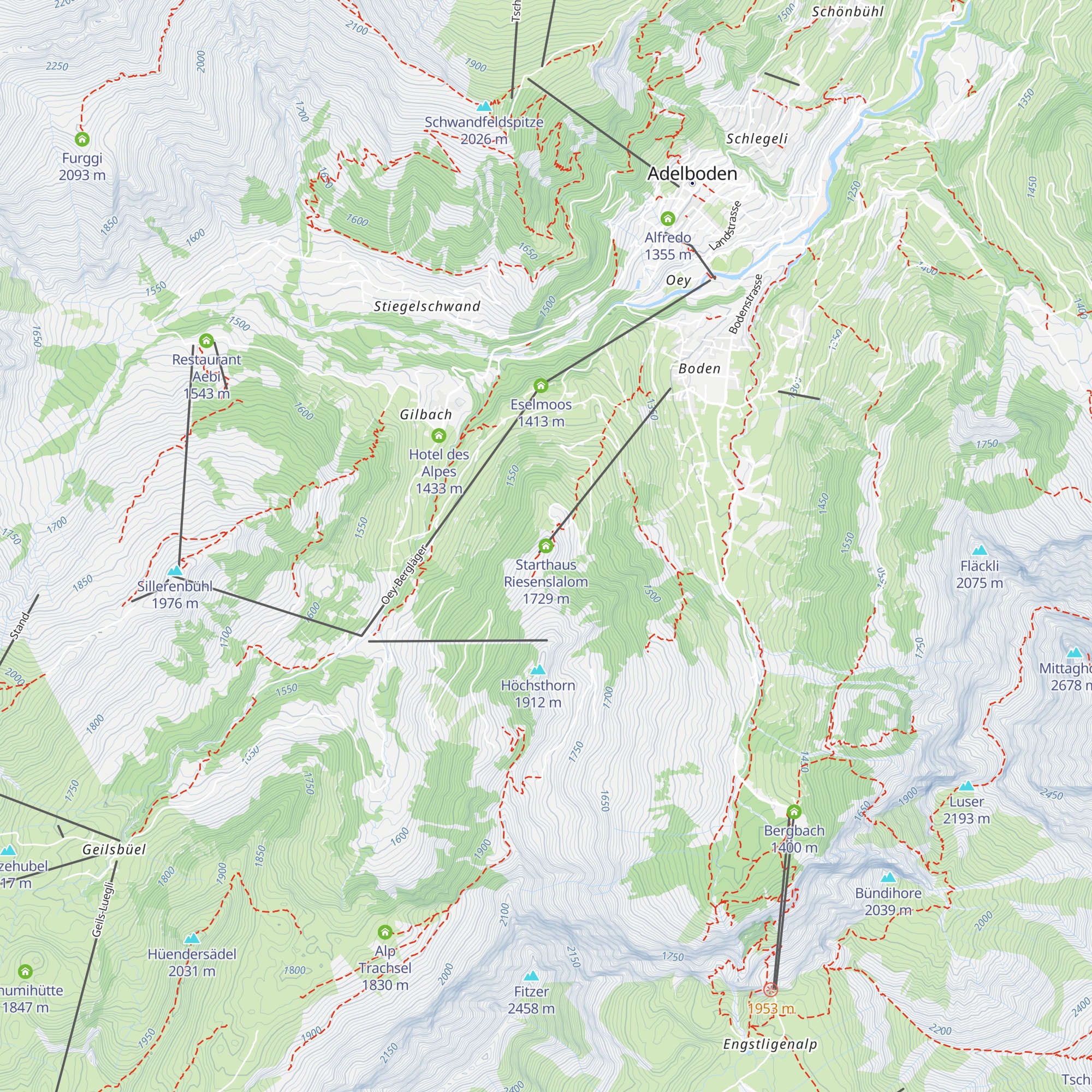 Starthaus Riesenslalom map