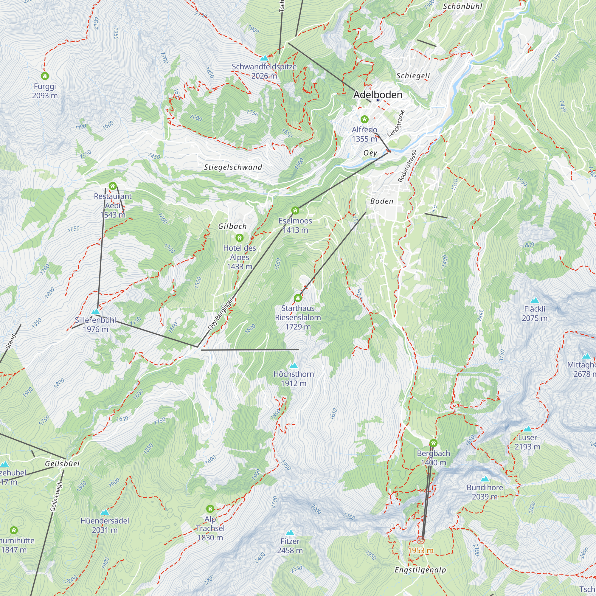 Starthaus Riesenslalom map