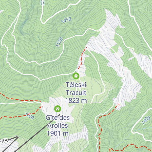 Map of Téleski Tracuit
