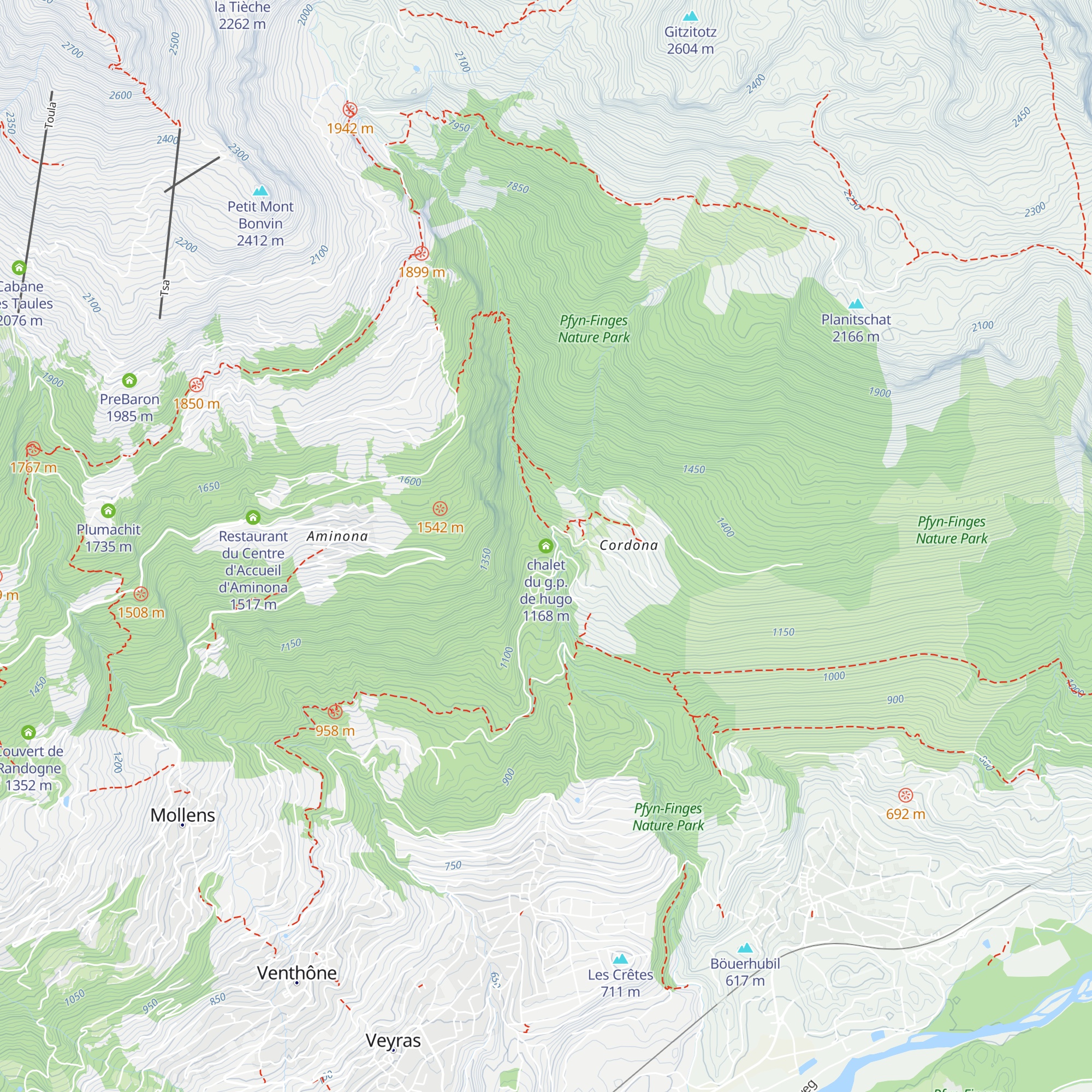 chalet du g.p. de hugo map