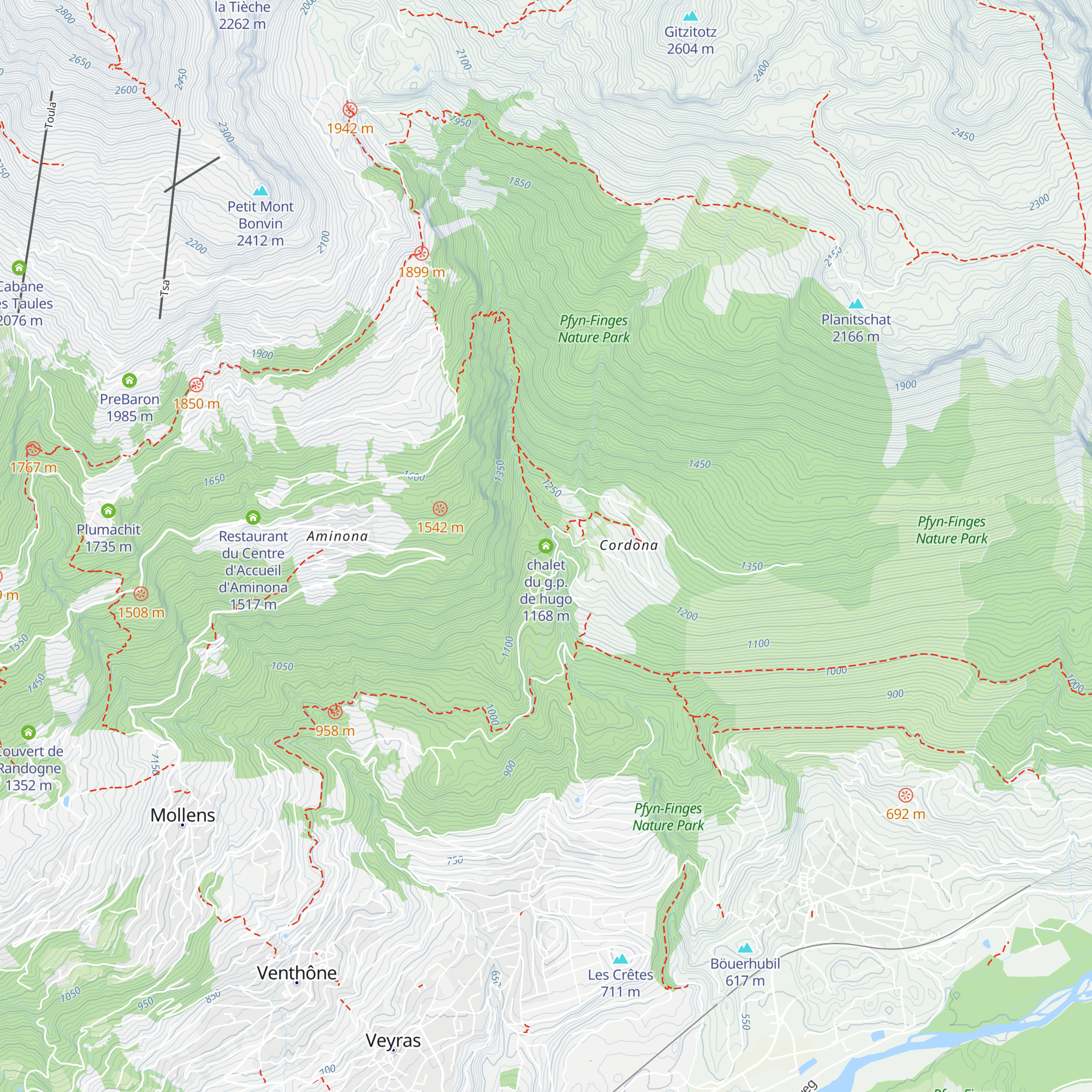 chalet du g.p. de hugo map