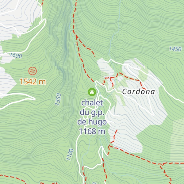 Map of chalet du g.p. de hugo