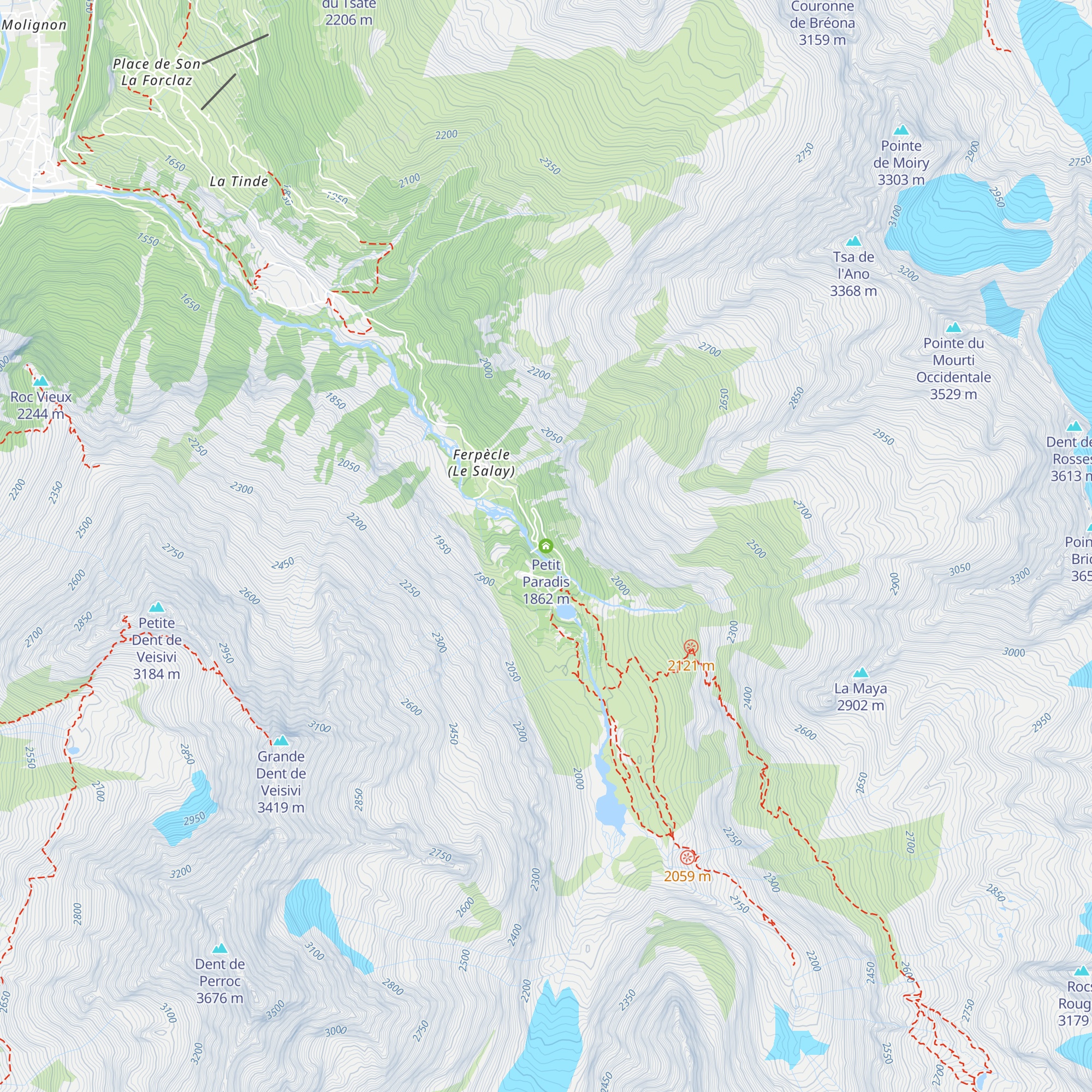 Petit Paradis map