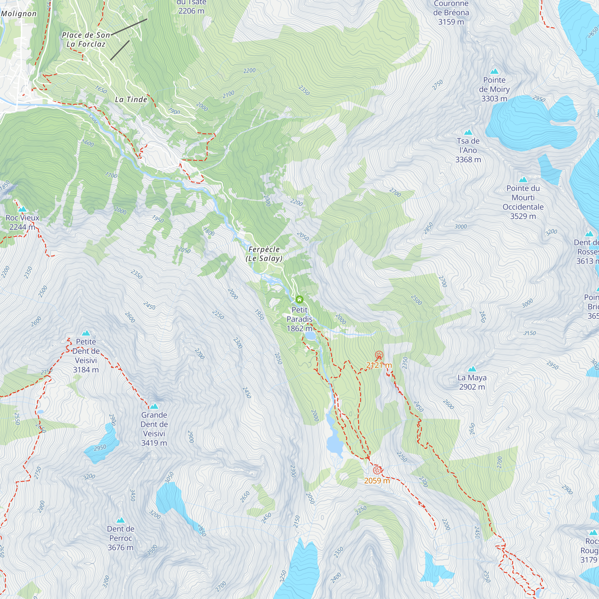 Petit Paradis map