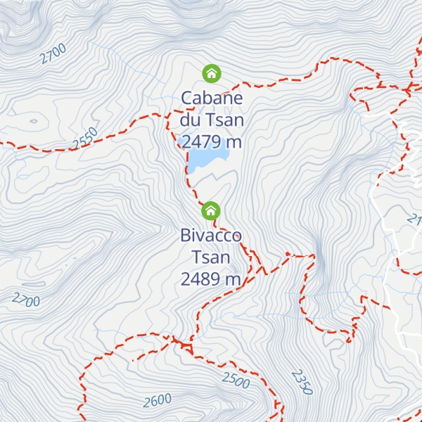 Map of Bivacco Tsan