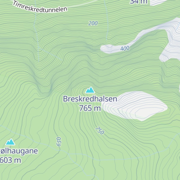 Map of Breskredhalsen