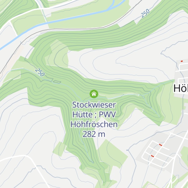 Map of Stockwieser Hütte ; PWV Höhfröschen