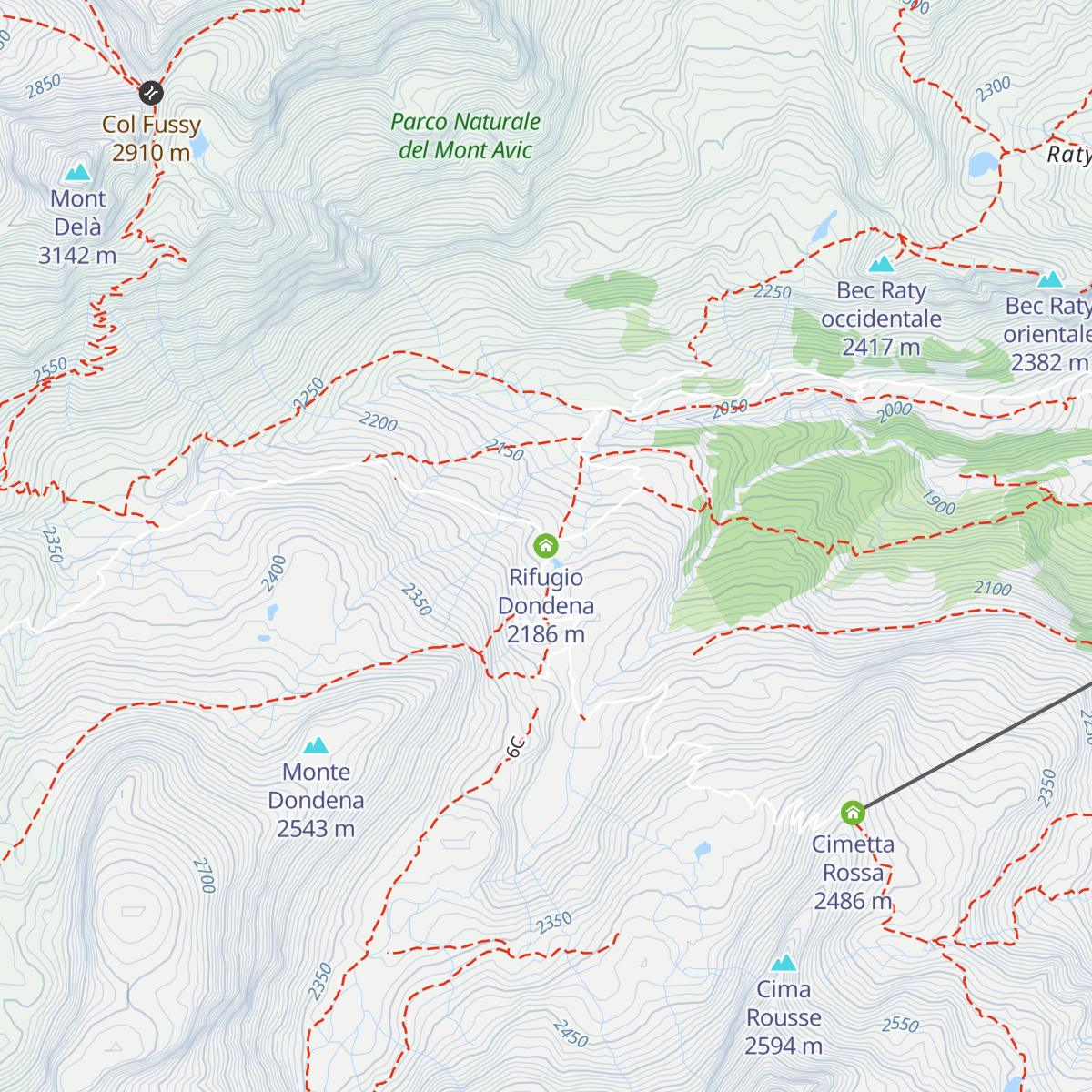 Rifugio Dondena map