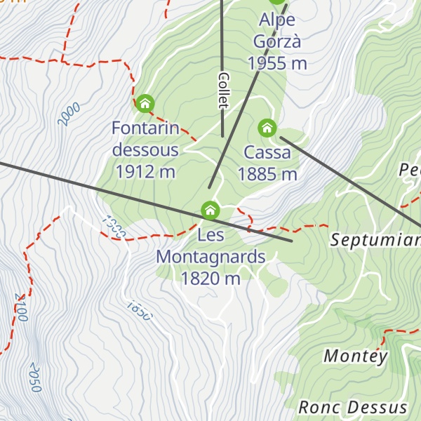 Map of Les Montagnards
