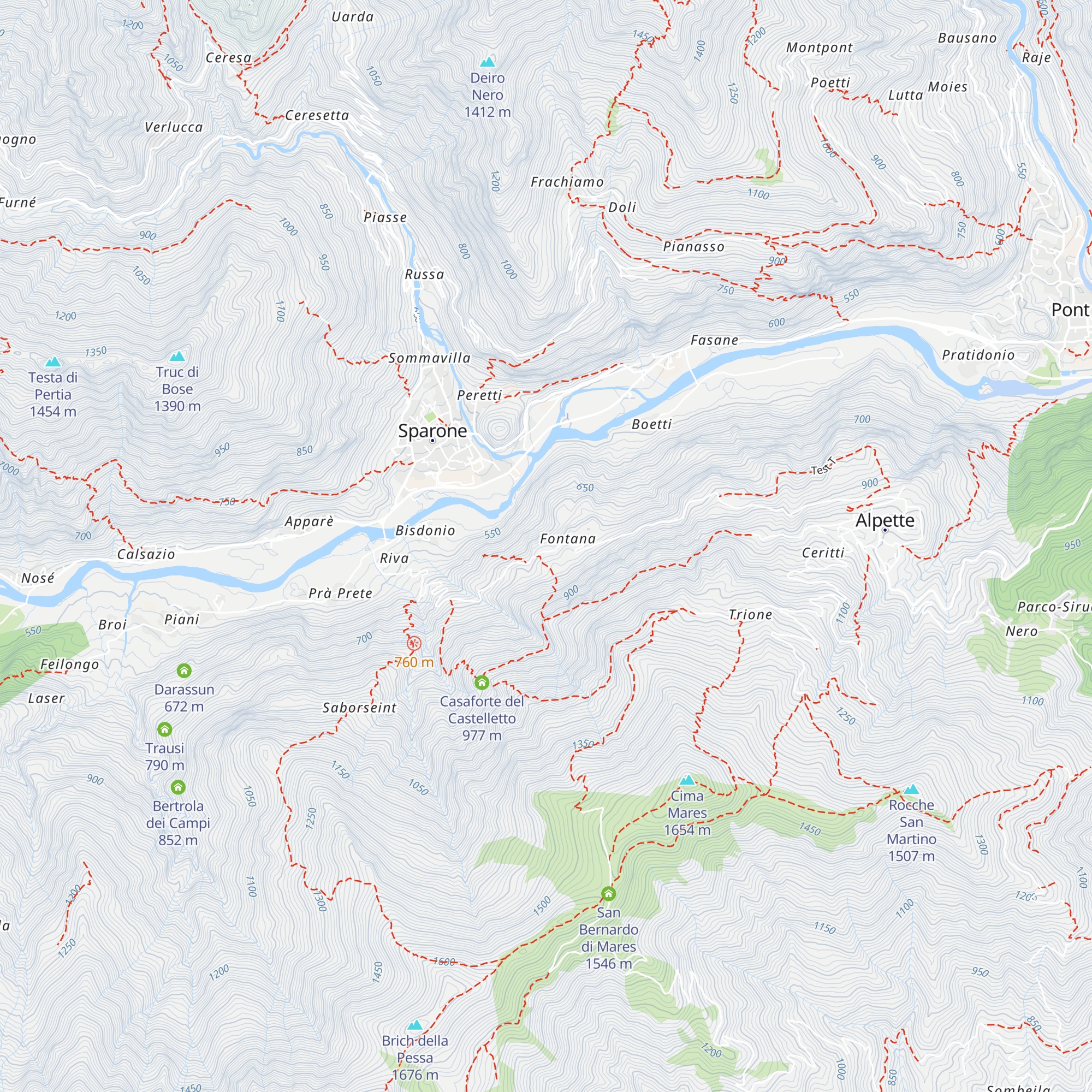 Casaforte di Onsino map