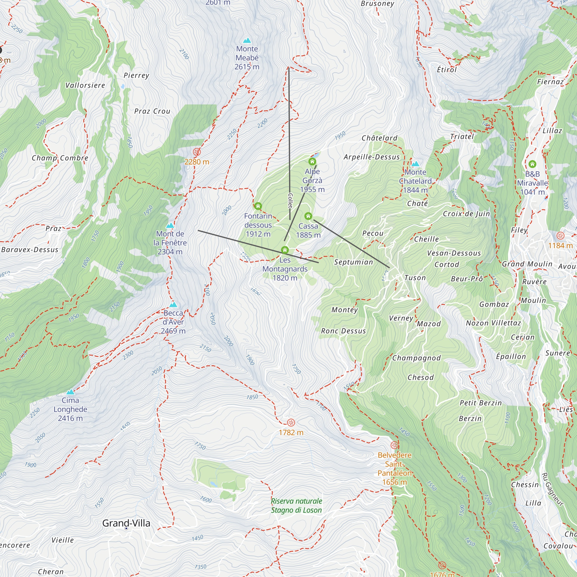 Lo Vierdza map