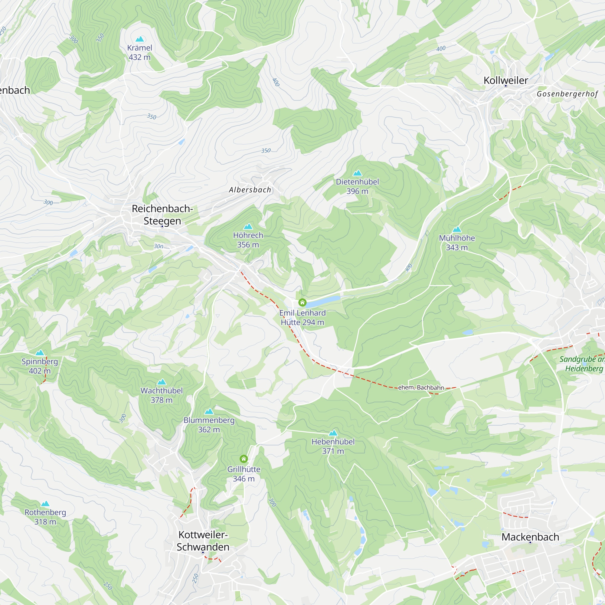 Emil Lenhard Hütte map