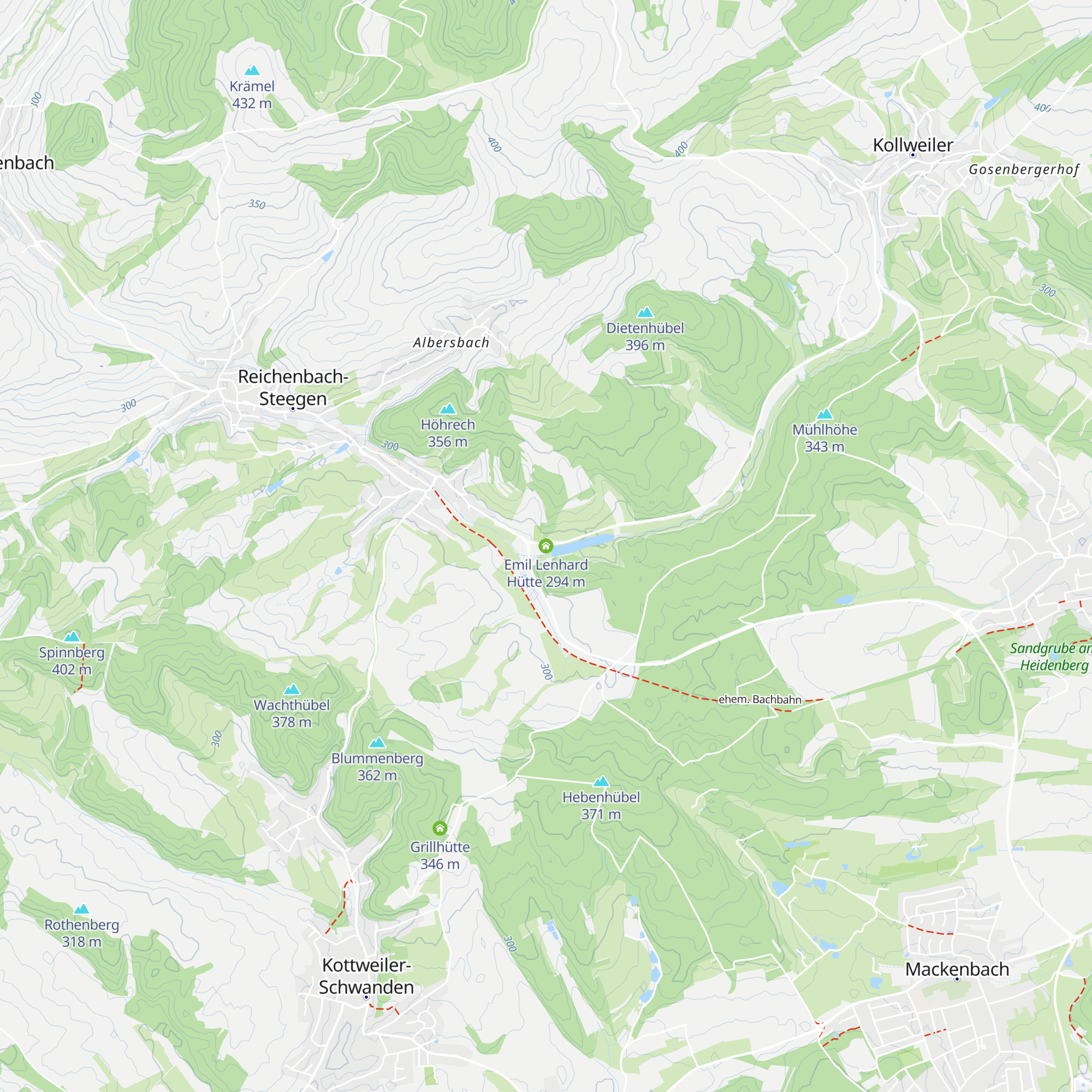 Emil Lenhard Hütte map