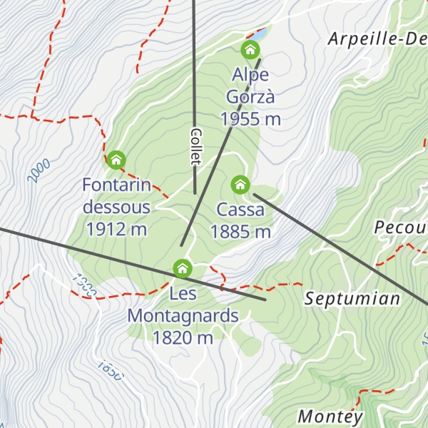 Map of Des Troncs