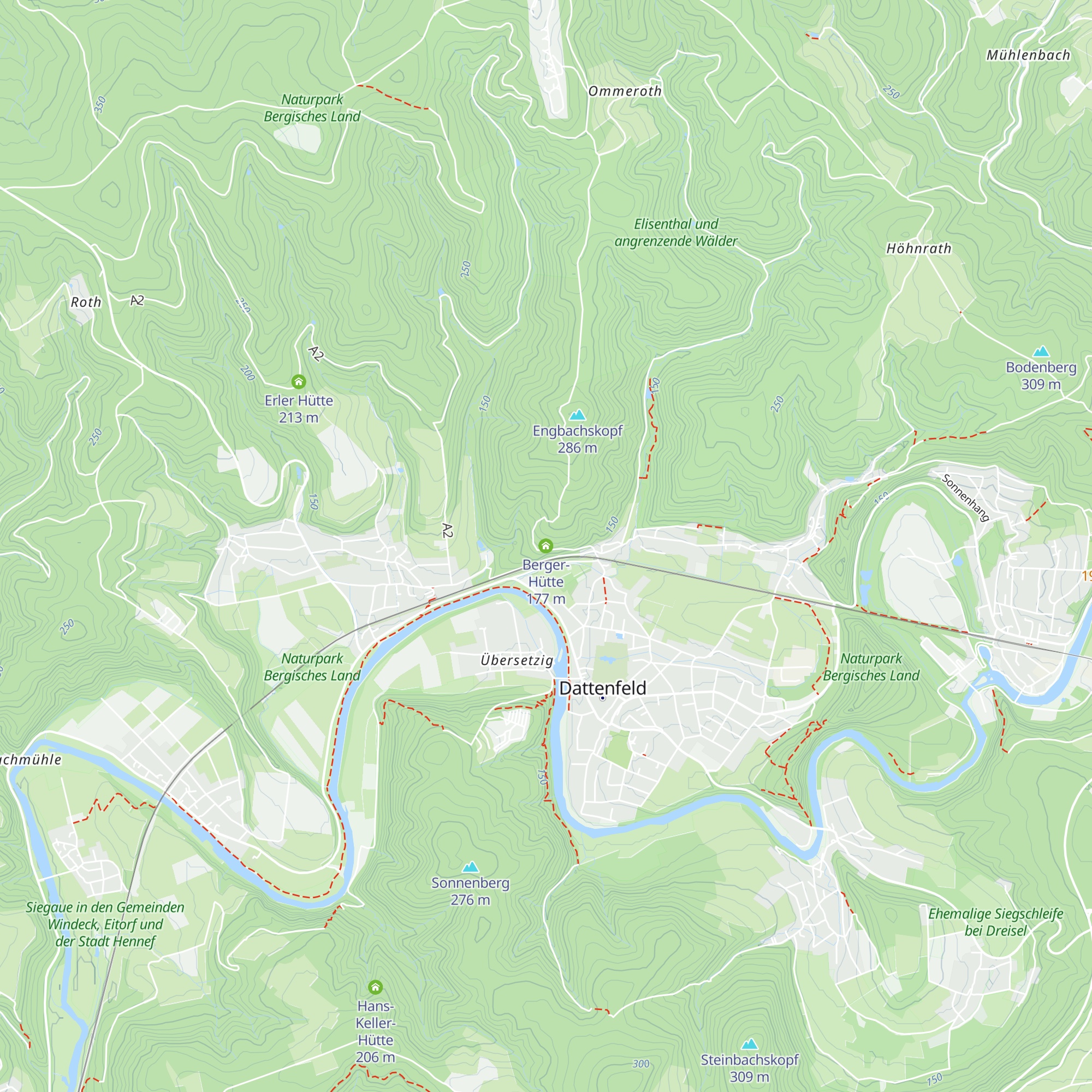 Berger-Hütte map