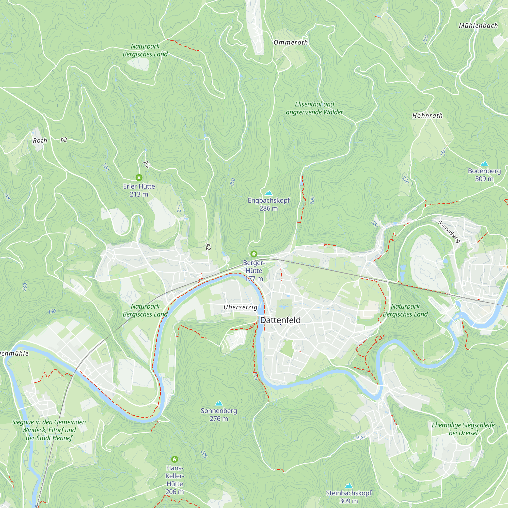 Berger-Hütte map