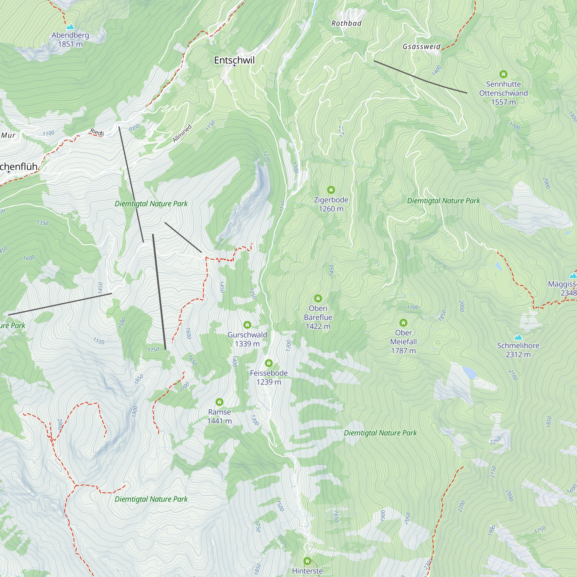 Underi Bäreflüe map