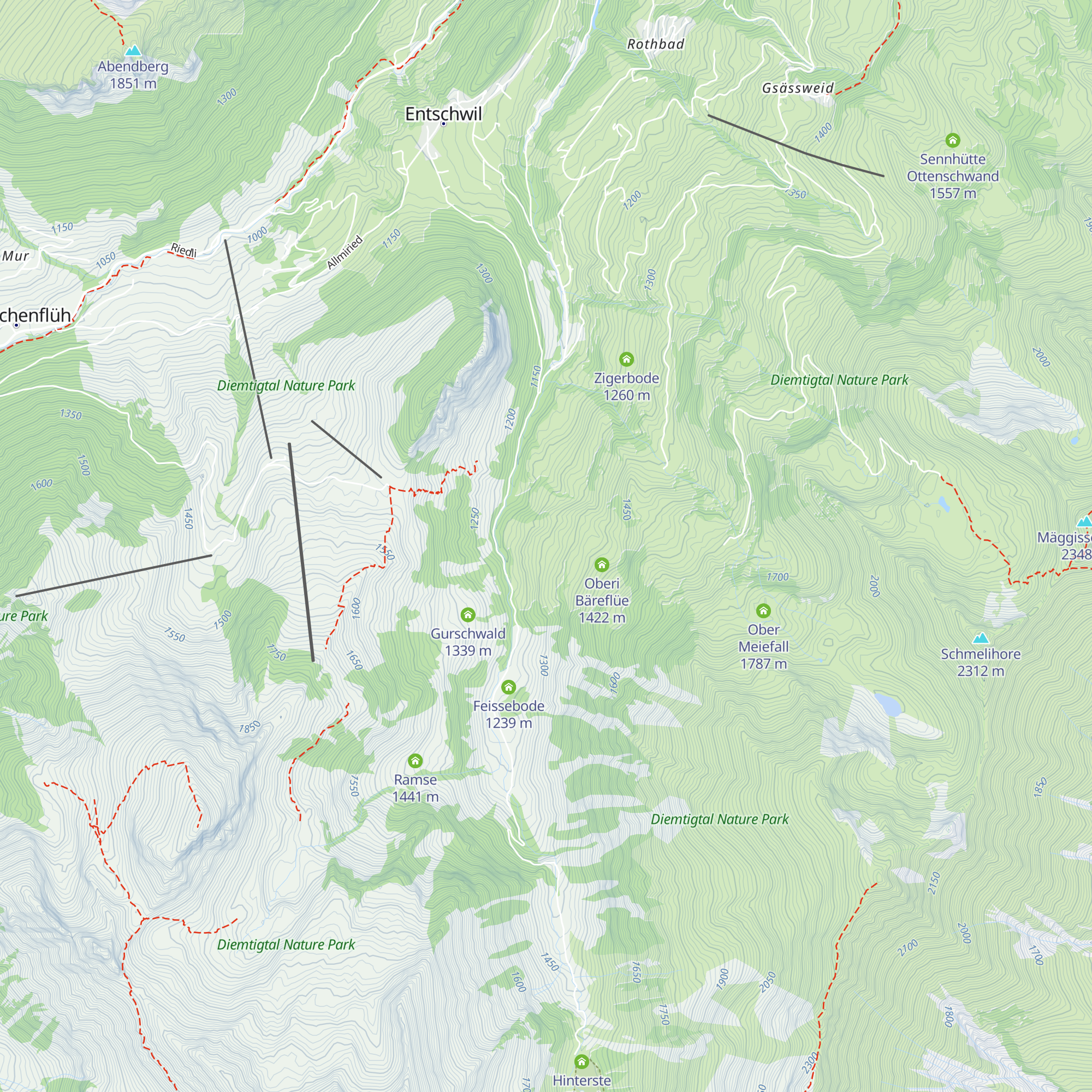Underi Bäreflüe map