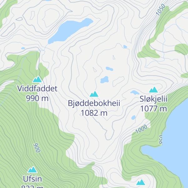 Map of Bjøddebokheii