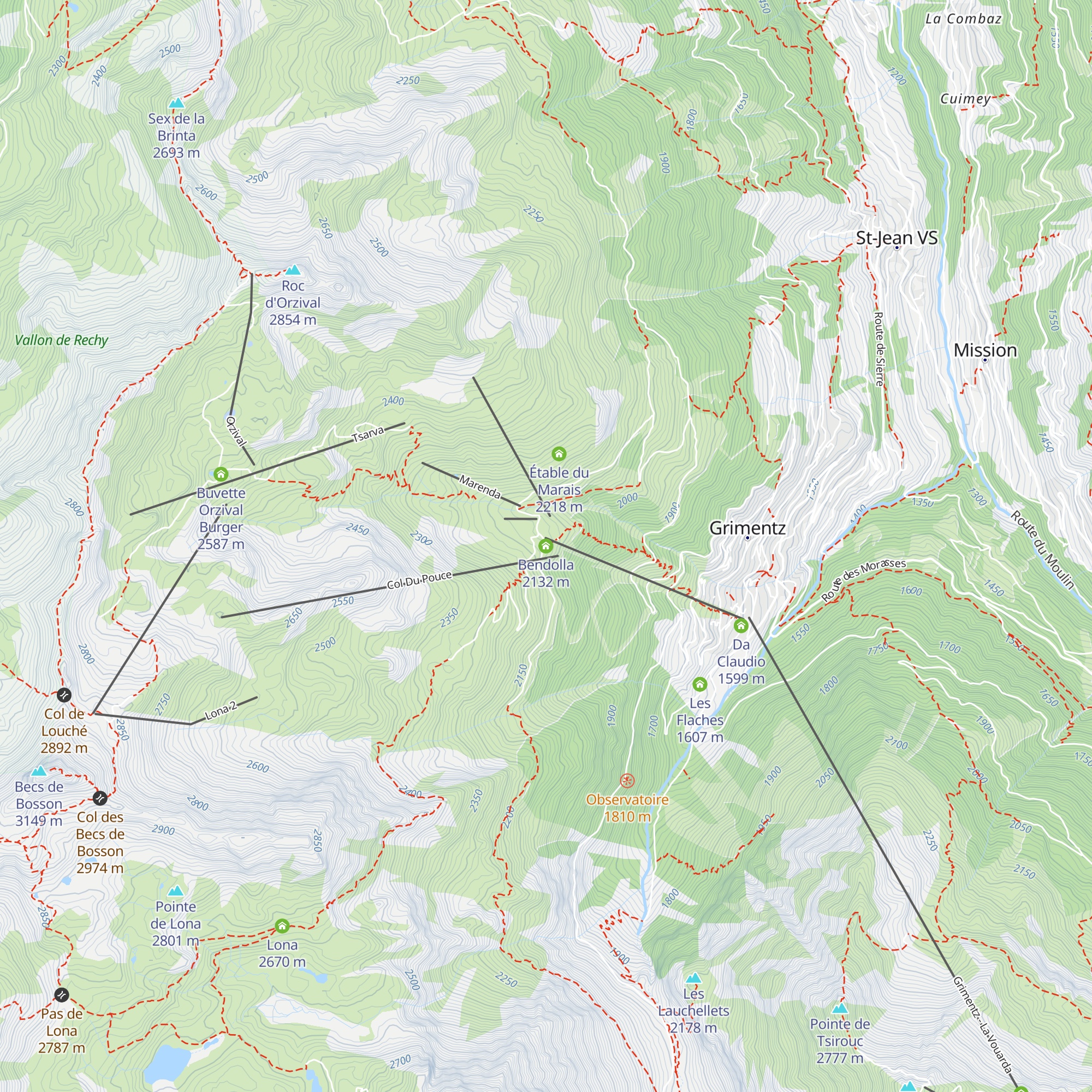 Bendolla map