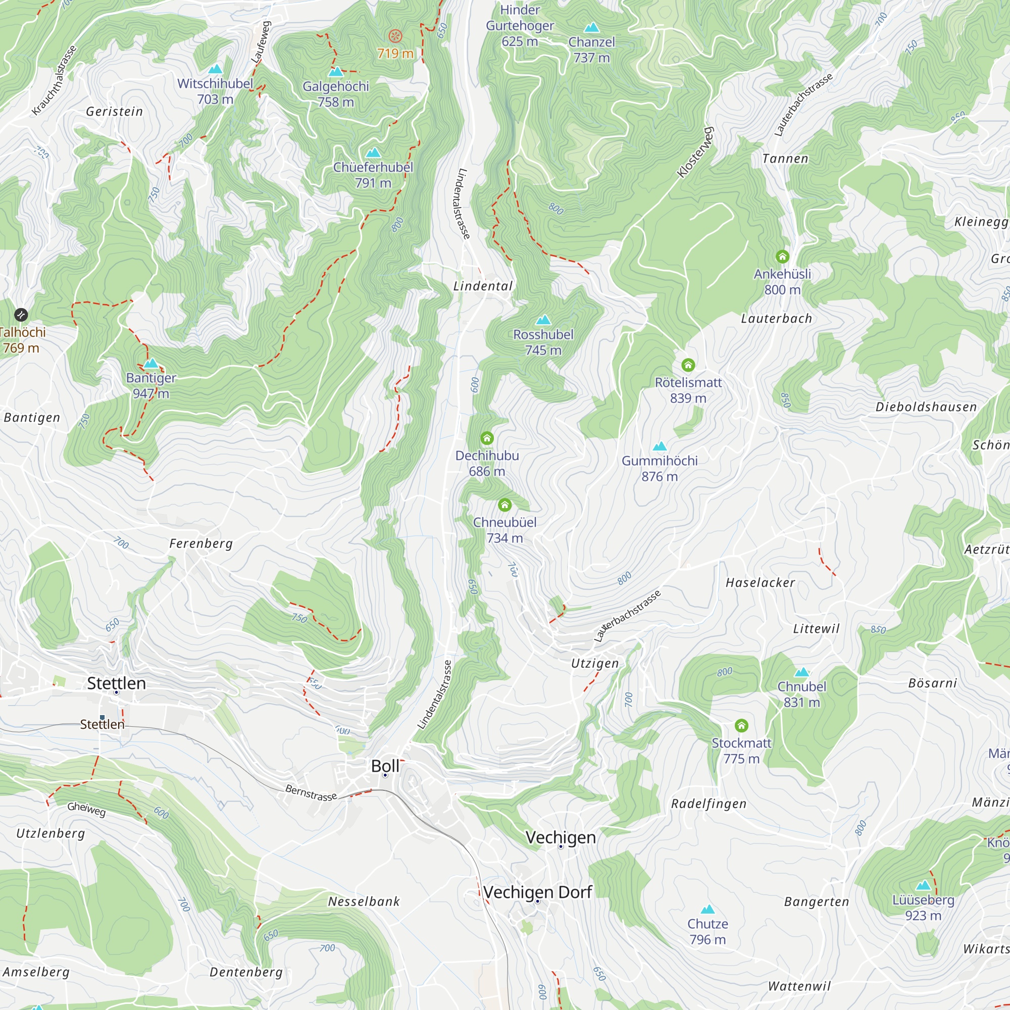 Chneubüel map