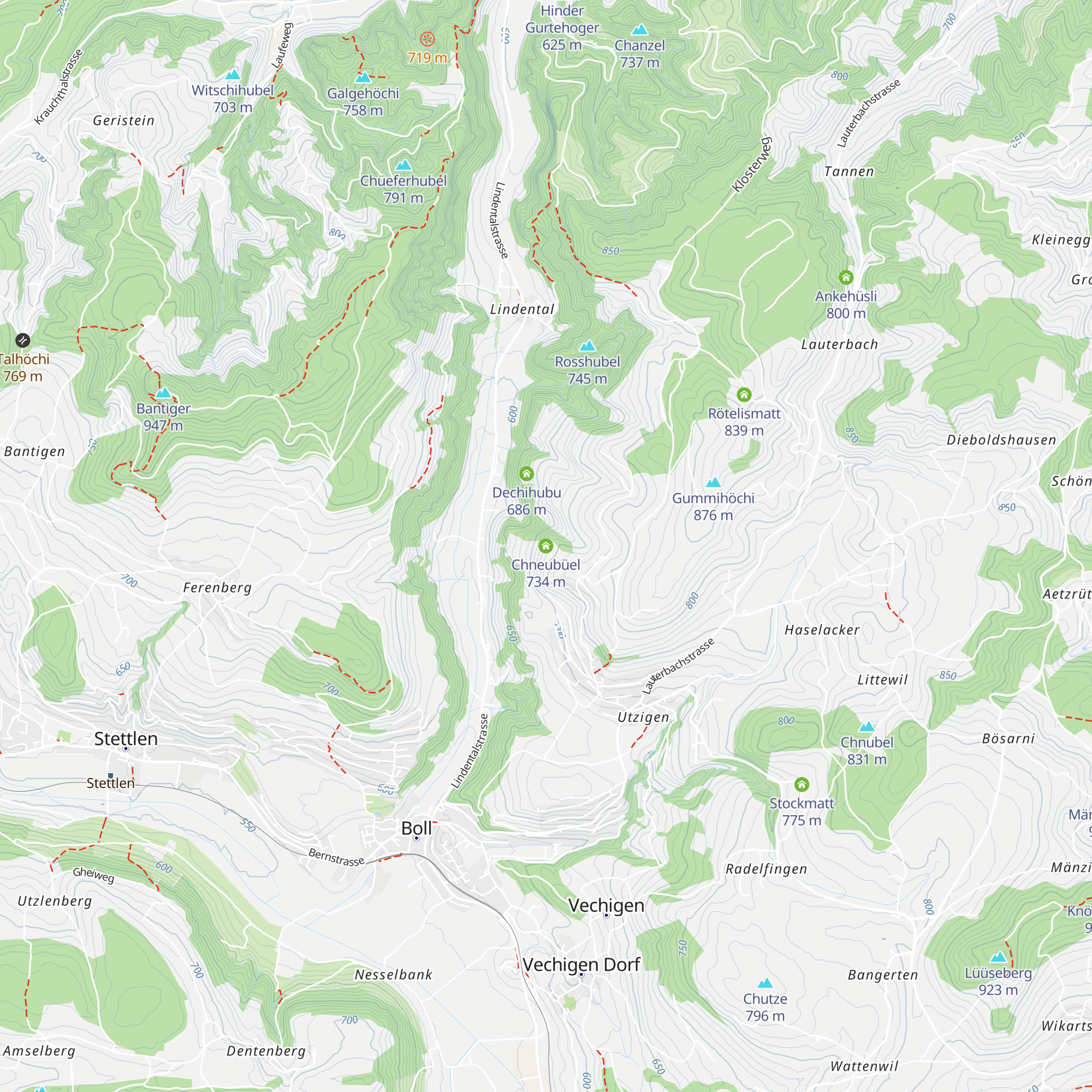 Chneubüel map