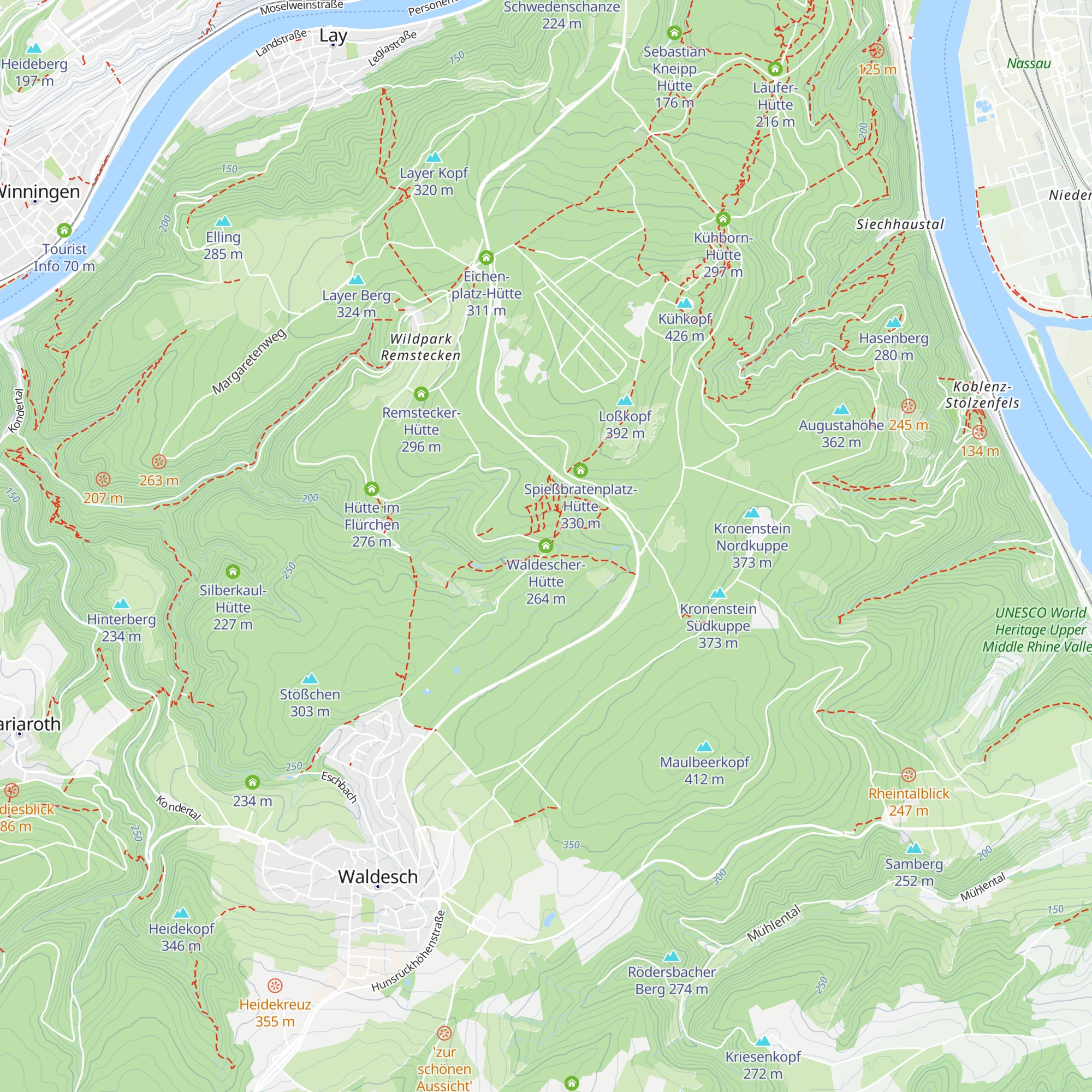 Waldescher-Hütte map