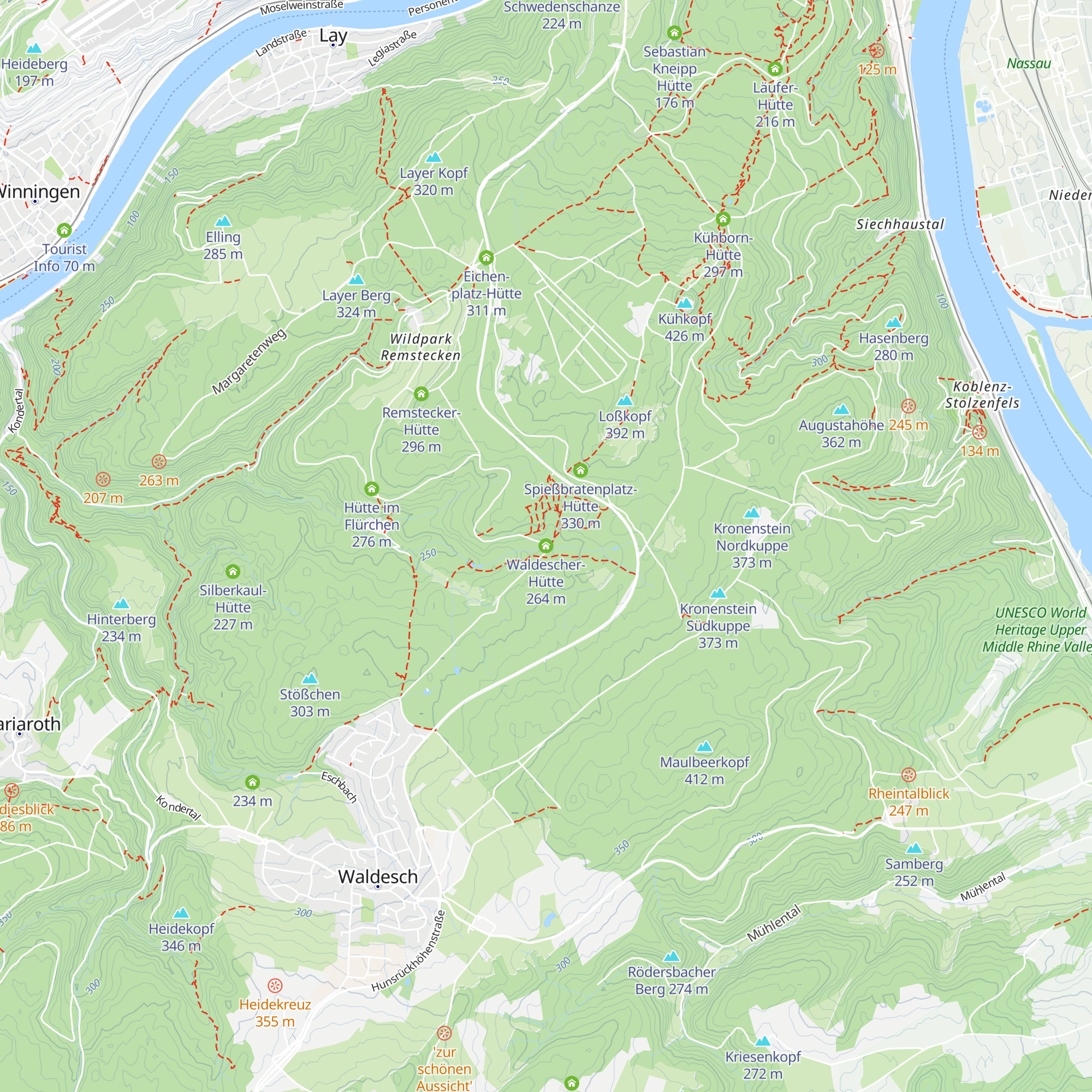 Waldescher-Hütte map