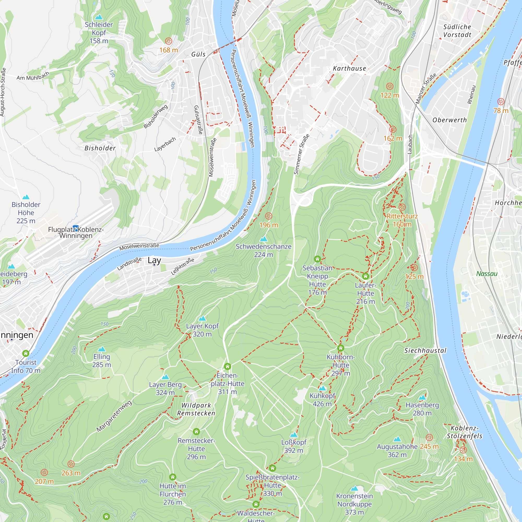 Sechskant-Hütte map